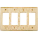 Maple Wood Wall Plate 1 Gang Duplex Outlet Cover Virgin Timber Lumber