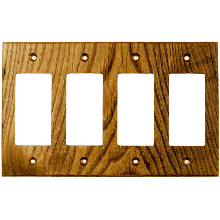 Oak Wood Wall Plate - 3 Gang Light Switch Cover - Virgin Timber Lumber