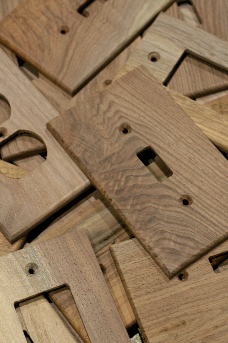 Black Walnut Wood Light Switch Covers and Outlet Covers