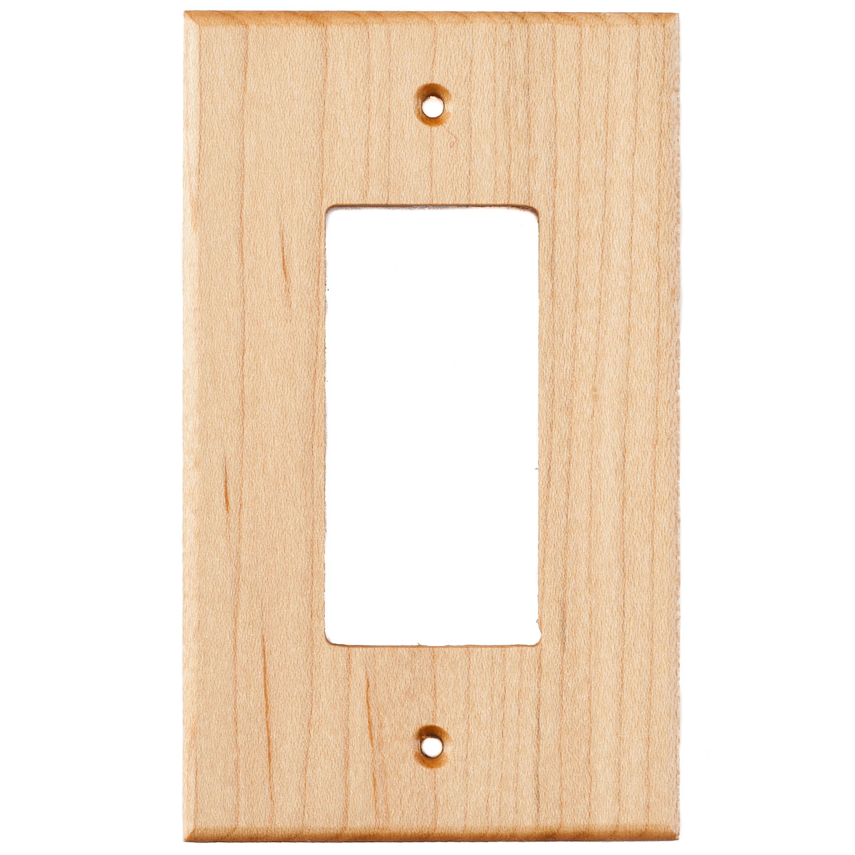 Oak Wood Wall Plate - 2 Gang Combo - Light Switch, GFCI Outlet Cover