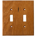 Maple Wood Wall Plate - 2 Gang Light Switch Cover - Virgin Timber Lumber