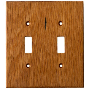 Oak Reclaimed Wood Wall Plate - 2 Gang Light Switch Cover - Virgin ...