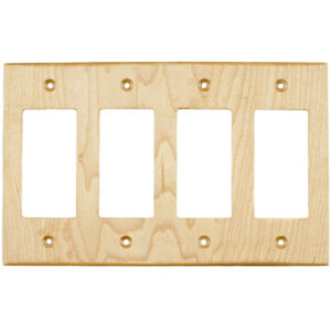 Maple Wood Wall Plate - 1 Gang Duplex Outlet Cover - Virgin Timber Lumber