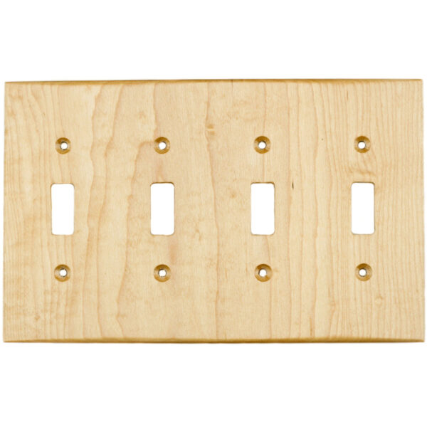 Oak Wood Wall Plate - 3 Gang Light Switch Cover - Virgin Timber Lumber