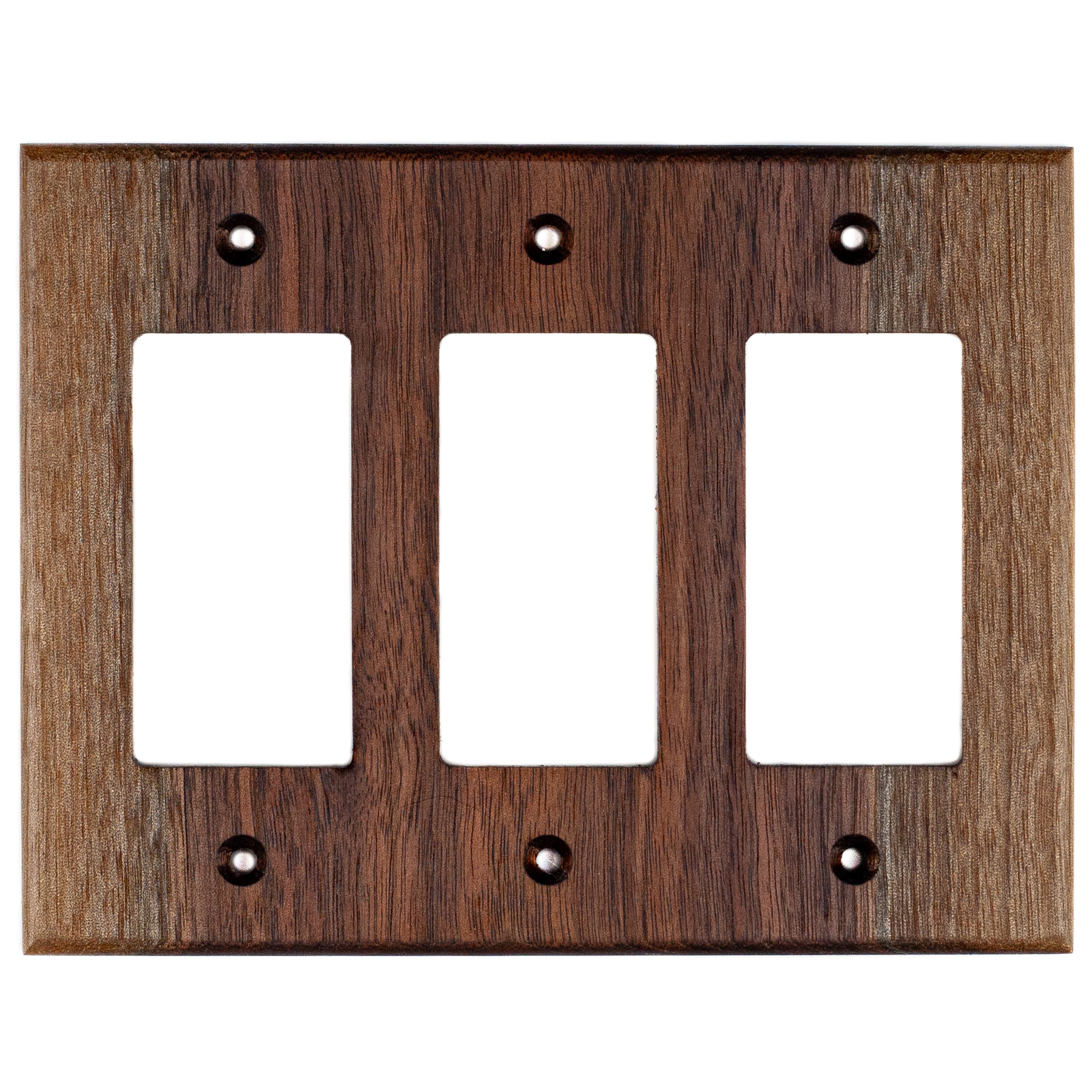 Wormy Chestnut Reclaimed Wood Wall Plate - 1 Gang Light Switch Cover -  Virgin Timber Lumber
